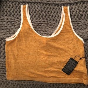 FOREVER 21 MUSTARD CROP TOP